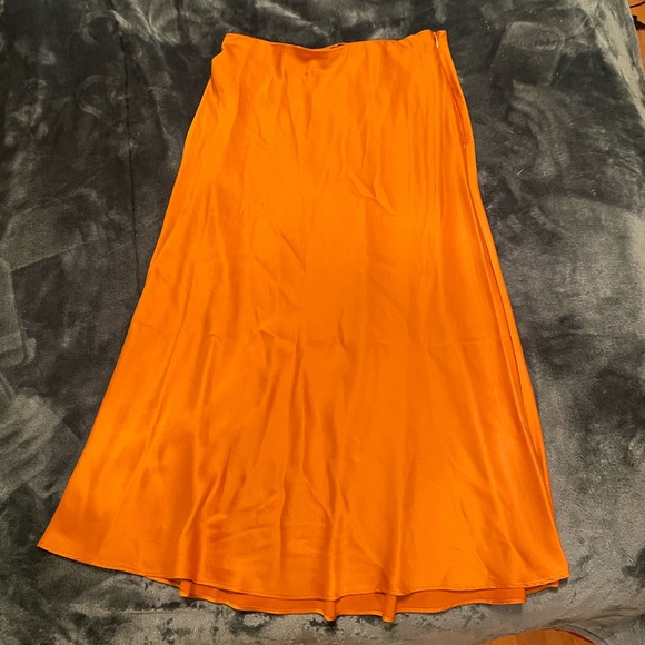 Express Skirts Marigold Colored Midi Skirt Poshmark